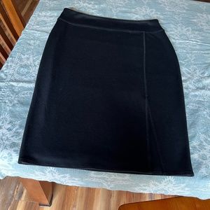 Worthington Black Pull On Pencil Skirt with Front Slit